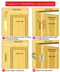 Installation guide for Heavy Duty 4 Inch Stainless Steel Door Hinges Set 3 Pack Bearing Square Angle Hinges for Wooden Doors