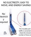 Automatic Lazy Shoe Cover Dispenser With 200 Disposable Overshoe Covers Battery Free Portable Cleanroom Protector showing baffle for checking covers.