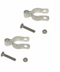 2 Pack Chain Link Fence Gate Post Female Hinges With Bolts And Nuts 1-7/8 Inch Anti Rust Galvanized Steel Zinc Coated