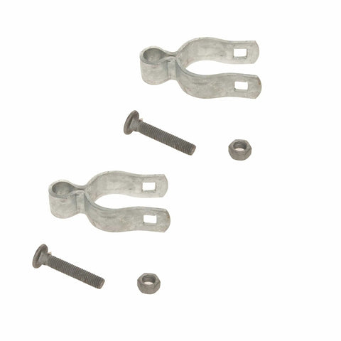 2 Pack Chain Link Fence Gate Post Female Hinges With Bolts And Nuts 1-7/8 Inch Anti Rust Galvanized Steel Zinc Coated
