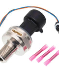 0-100 Psi Oil Pressure Sensor Transmitter With One Eighth Inch NPT Thread 316 Stainless Steel Body 0.5-4.5V Output 5V Power Harness Kit
