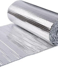 Top Shelf Extra Thick Double Bubble Reflective Foil Insulation Roll Badass Aluminum Radiant Heat Barrier Shield 72 x 125 ft visible in a roll.