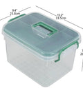 Clear Storage Box With Removable Divider Tray For Easy First Aid And Medicine Organization See Through Plastic Box
