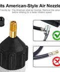American-style air nozzle compatibility for 2 Pack Inflatable Boat And Paddleboard Pump Adapter Set Premium Brass PA66