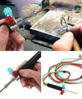 Mini Oxygen Torch Kit With Five Precision Nozzles And Steady Flame Control For Jewelry Repair and Micro Welding Work in use.