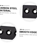 Close-up of Solid Barn Door Track Repair Mending Plates Set Easy Install Track Bracket Connectors with carbon steel and smooth edges.