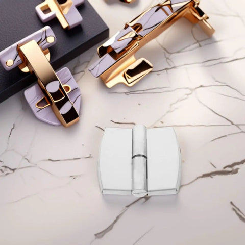 Self Closing Stainless Steel Door Hinges With Detachable Spring Design For Public Restrooms on marble surface