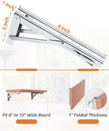 24 Inch Foldable Shelf Brackets For DIY Tables And Shelves L Shaped Collapsible Built To Last Heavy Duty Stainless Steel