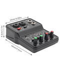 Two Channel DJ Mixer For Laptop Tablet And Phone With 16Bit 48KHz Audio Resolution Portable Pro Mixing Console