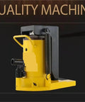 Top Shelf Heavy Duty 30 Ton Hydraulic Claw Jack And Integral Lifting Machine For Trucks, sturdy yellow design close-up.