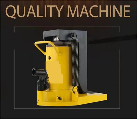 Top Shelf Heavy Duty 30 Ton Hydraulic Claw Jack And Integral Lifting Machine For Trucks, sturdy yellow design close-up.
