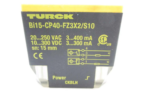 15mm Proximity Switch Sensor For 20 To 250V AC Power, Industrial Grade With 3 To 400 mA Output, Model D514425 showing specs
