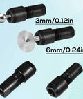 Four Piece Angle Grinder To Straight Chuck Adapter Set With 3Mm And 6Mm Collets, 5/8-11 Arbor For Grinding, Polishing, And Carving, shown in detail