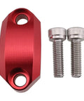 Slick Cnc Aluminum Motorcycle Brake Clutch Master Cylinder Clamp Cover Caps For 22Mm Handlebars Badass Red Finish with screws.
