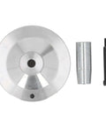 Hand Wheel With Revolving Handle For CNC Lathes, Aluminum Alloy Wheel For 0618 CJ0618A 7x10 7x12 7x14 Lathes, top view with parts