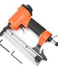Heavy Duty Industrial Air Brad Nailer Pneumatic Straight Nail Gun For 30Mm Steel Nails on white background, showcasing the handle and metal body.