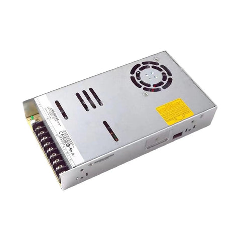 Heavy Duty 24 Volt 25 Amp 600 Watt Industrial Switching Power Supply with venting fans and multiple output connections.
