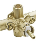 PosiTemp Rough-In Pressure Balancing Shower Valve With Stops For Consistent Water Temperature, 1/2 Inch CC Connections, brass construction