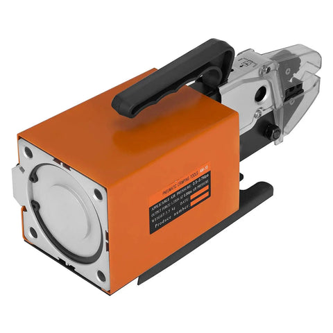 Tough Pneumatic Crimping Tool Air Powered Wire Terminal Crimping Machine With Ten Die Sets For Thick Wires Up To 16mm Square view from side showing handle and design.