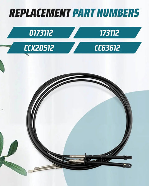 Heavy Duty 12Ft Boat Throttle And Shift Remote Control Cable For Outboard Motors 1979 To Present Replacement Marine Cable