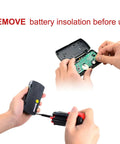 Removing battery insulation from Pocket Size Digital Multimeter DMM Multi Tester For Amp Ohm Volt DC AC Voltage And Current Measurements