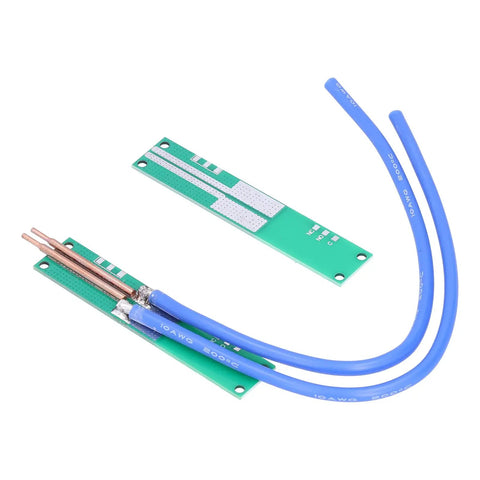 Components of the Handheld Copper Spot Welder Pen Kit For DIY Electronics, Ultra Low Resistance Tool with blue silicone wire.