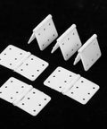 Folding Nylon RC Plane Hinges Kit for Fixed Wing Models 20 Pcs Square Leaf Hinges displayed on a black surface
