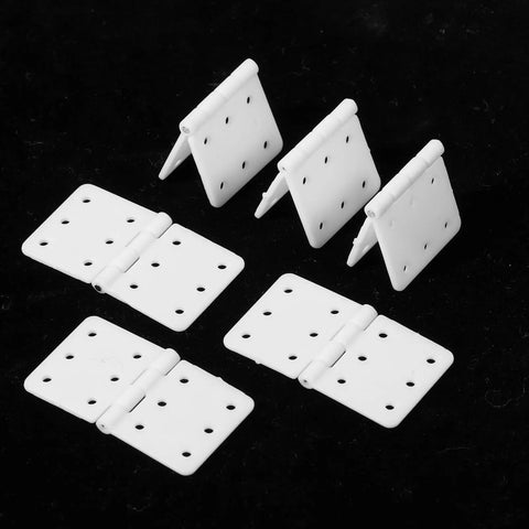 Folding Nylon RC Plane Hinges Kit for Fixed Wing Models 20 Pcs Square Leaf Hinges displayed on a black surface