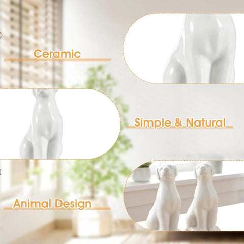 Adorable White Ceramic Dog Toilet Bolt Covers Transform Your Bathroom With These Hella Stylish Screw Caps That Bring Real Personality To Your Space While Offering No Sweat Install 2 Piece Set, showcasing ceramic dog designs.