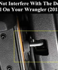 Close-up of Door Lock Switch Cover Kit For Jeep Wrangler JL JLU 2018 Through 2026 And Gladiator JT in black ABS plastic.