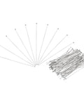 200 Pcs 70mm Stainless Steel Flat Head Pins For Jewelry Making DIY Friendly Bead Linking Earring Bracelet Necklace Pendants Supplies 22 Gauge Silver Great For Beads Wire No Fuss, flat head pins spread and stacked