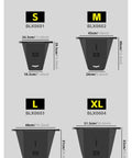 Size chart for Waterproof Bike Pannier Bag 25L With Quick Release TPU Coating And Reflective Design Shoulder Strap Included
