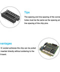 DIP IC Socket Adapter Kit 20 Pack With 2.54mm Pitch 16 Pin Soldering Flat Circuit Chip Sockets Tips and Advantages