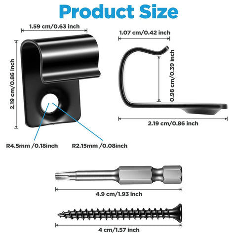 Heavy Duty Starter Deck Clips Universal Hidden Fasteners For Composite Deck Boards Rust Proof 304 Stainless with sizes of clips and screws.