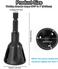 Pro Grade Deburring External Chamfer Tool With Tungsten Carbide Blades, size dimensions and hex shank details displayed