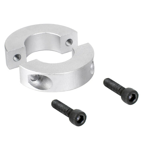 Double Split Shaft Collar 10mm Bore, 30mm Outer Diameter, 10mm Thick Clamp For 6061 Aluminum Alloy, Anodized Finish, H7 Bore Tolerance, Heavy Duty Split Shaft Locking Collar For Machinery, CNC, And Robotics, shown with screws