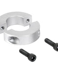 Double Split Shaft Collar 30mm Bore 55mm Outer Diameter 15mm Width 6061 Aluminum Alloy Anodized Finish H7 Bore Tolerance Heavy Duty Clamp For Precise Uniform Shaft Grip, with screws