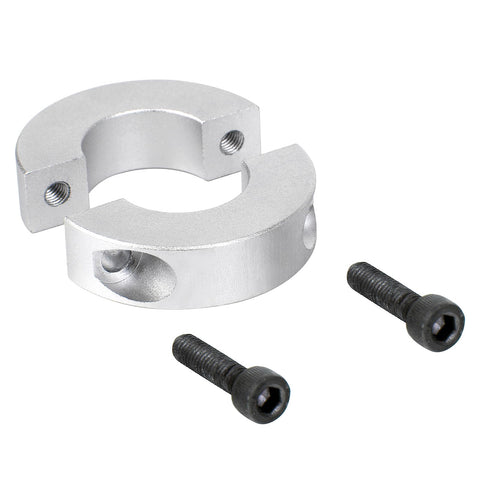 Double Split Shaft Collar For 32mm Bore And 60mm OD 15mm Thick 6061 Aluminum Alloy With Anodized Finish H7 Bore Tolerance Locking Mechanical Assembly Collar For Even Clamping And Tough Lightweight Performance