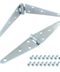 2 Pack 5 Inch Strap Hinges With Screws For Wood Gates Doors Cabinets Heavy Duty Tee Hinges Black Finish Corrosion Resistant Iron