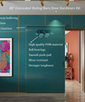 48 Inch Concealed Sliding Barn Door Hardware Kit showing door installation details and features in modern interior space