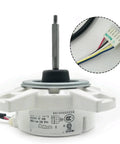 40W 310V DC Brushless Fan Motor for Air Conditioning Units with wiring detail, white housing, and exposed rotor shaft