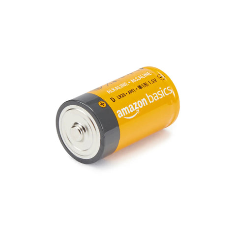 Premium Alkaline Batteries 108 Count Real Deal Variety Bundle Featuring Aa Aaa C D And 9V Cells, D battery in yellow, ideal for powering gadgets.
