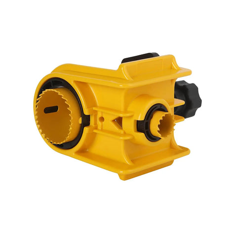 Door Lock Installation Kit With Tool Free C Clamp Design For Metal And Wood Doors Includes 2 Adjustable Bushings Bi Metal Hole Saw Yellow