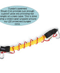 Anti Shock Dog Trolley Runner For Yard And Camping Heavy Duty Dog Gear with Power-Coil design and carabiner clips.
