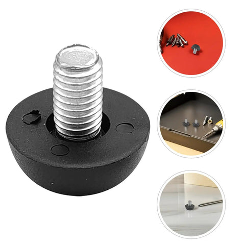 Adjustable M8 Furniture Leveling Feet Pads Set 10 Pack With Rubber And Iron Construction Non Slip Table Leg Sliders For Chairs And Sofas Easy Peasy Height Adjust Space Saving Durable Quiet Reliable Support M8 foot pad