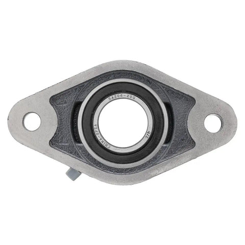 Top view of Two-Pack 2-Bolt Flange-Mount Ball Bearing Unit SA206-20G Insert Bearing With Cast Iron Housing