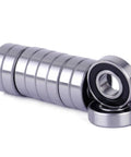 Donepart R12-2RS steel ball bearings, double-sealed, 3/4 x 1-5/8 x 7/16 in, shown stacked