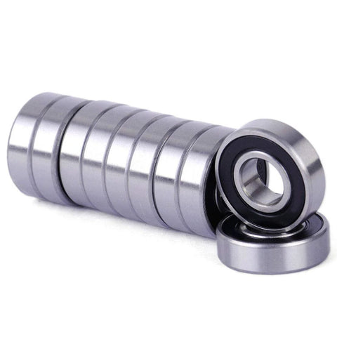 Donepart R12-2RS steel ball bearings, double-sealed, 3/4 x 1-5/8 x 7/16 in, shown stacked