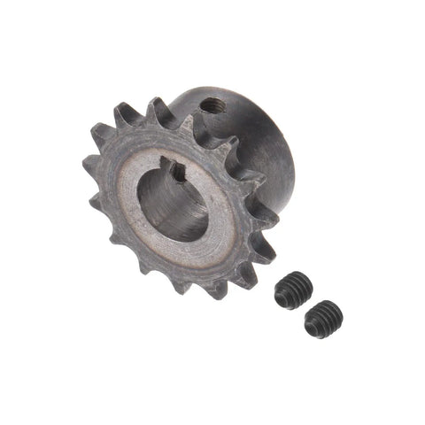 15 Tooth Roller Chain Sprocket 3/8 Inch Pitch With 18mm Bore For Motor Drive A3 Carbon Steel Gear Beefy High Hardness Wear Resistant DIN ISO 06B