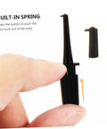 Close-up of built-in spring mechanism for Alligator Clip Test Probes Set 20 Pack Mini Test Grabbers For Digital Multimeters DIY